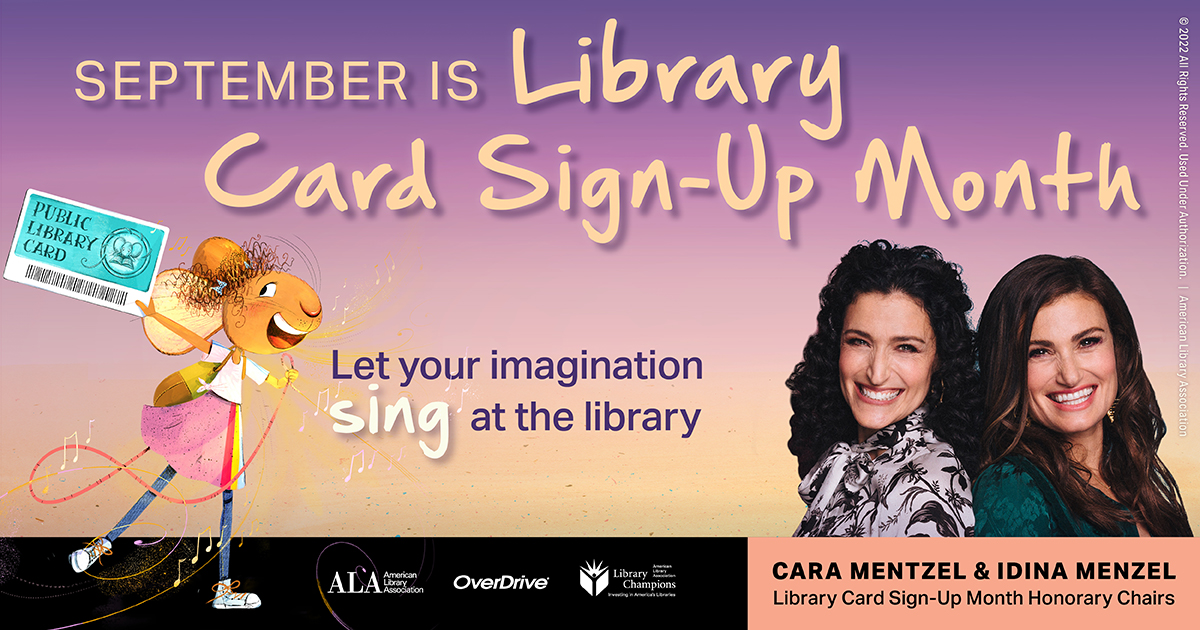 National Library Card Sign-Up Month Graphic