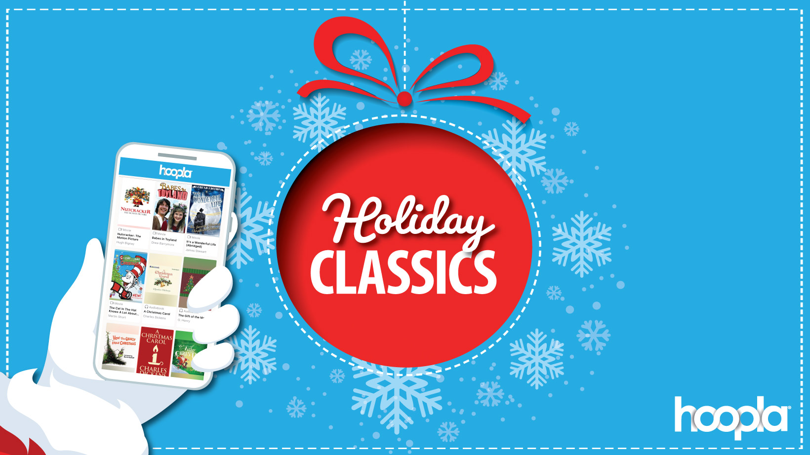 hoopla holiday classics graphic