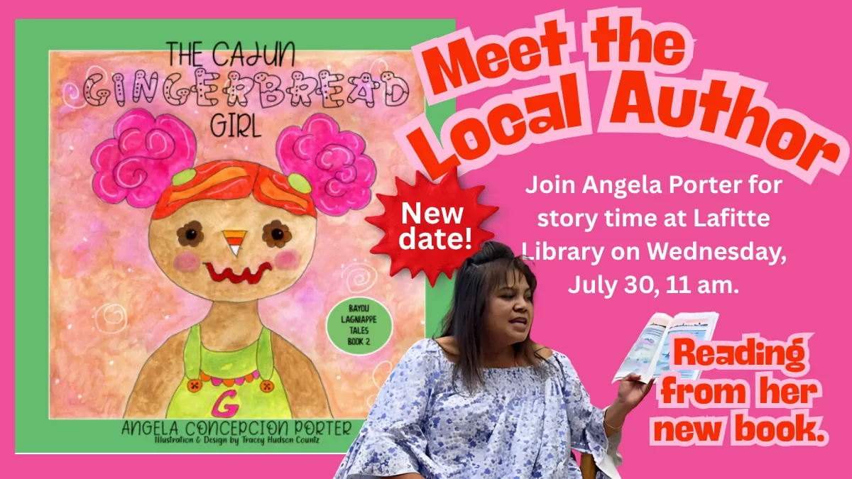 meet local author angela porter at LAF Library on 7-30-25
